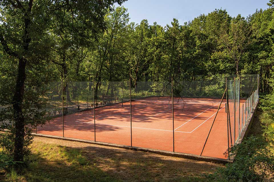 Private tennis court